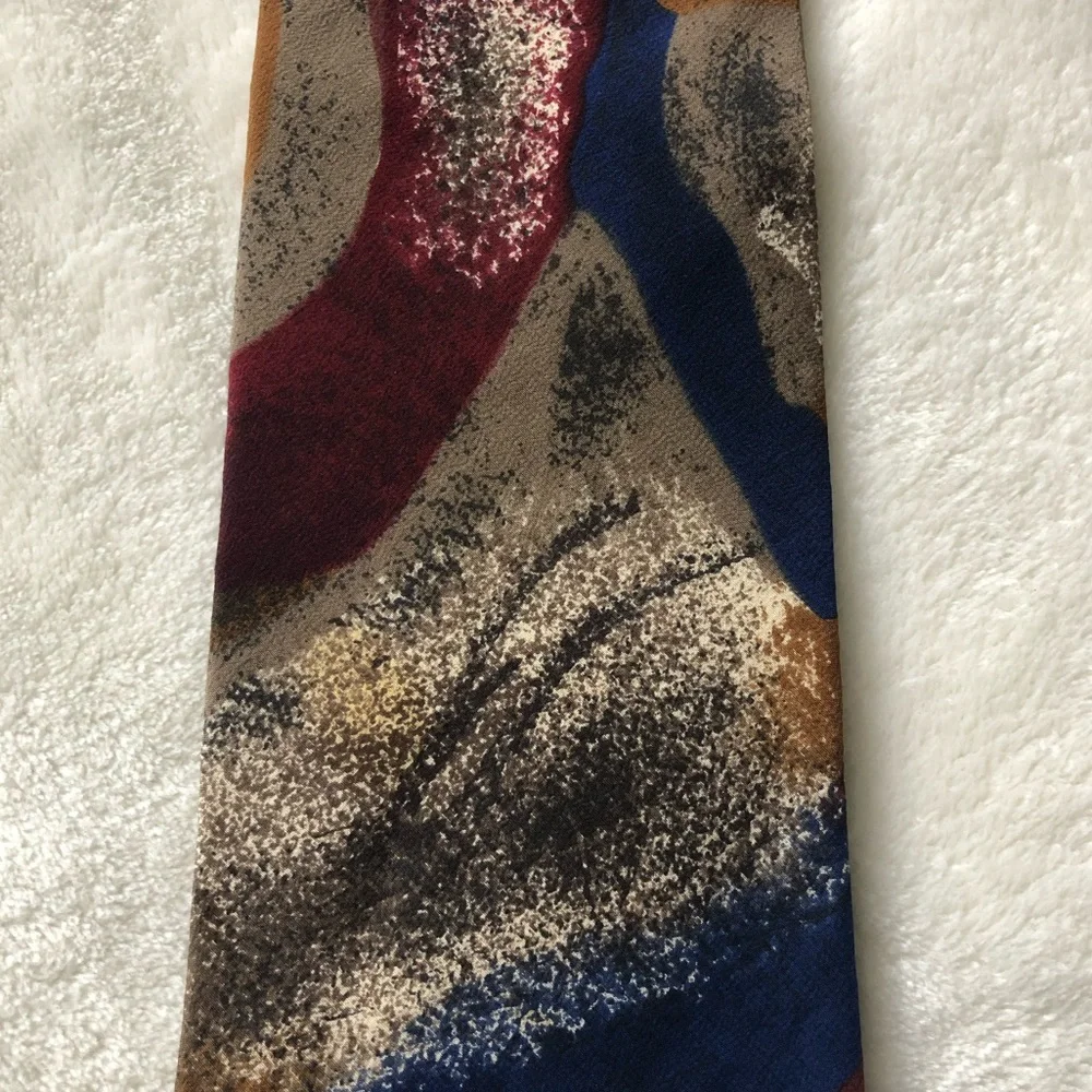 Christian Dior Vintage Abstract Silk Tie - Woven in Italy - Made in USA
